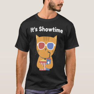 CAMISETA É HORA DO SHOW GATINHO FOFO COM ÓCULOS 3D