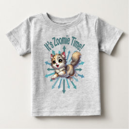 Camiseta É Hora do Zoom Cute Gato Tricolor