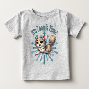 Camiseta É Hora do Zoom Cute Gato Tricolor