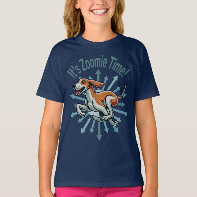 Camiseta É hora do Zoomie American Fox Hound (Frente)