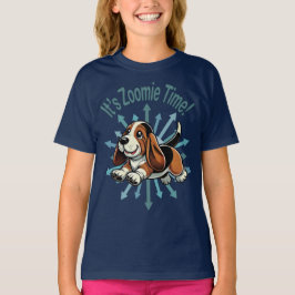Camiseta É hora do Zoomie Basset Hound
