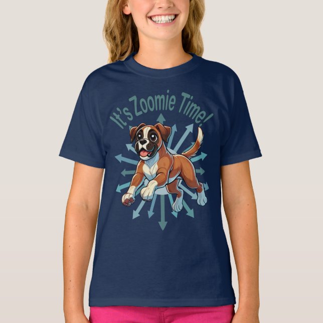 Camiseta É hora do Zoomie Boxer (Frente)