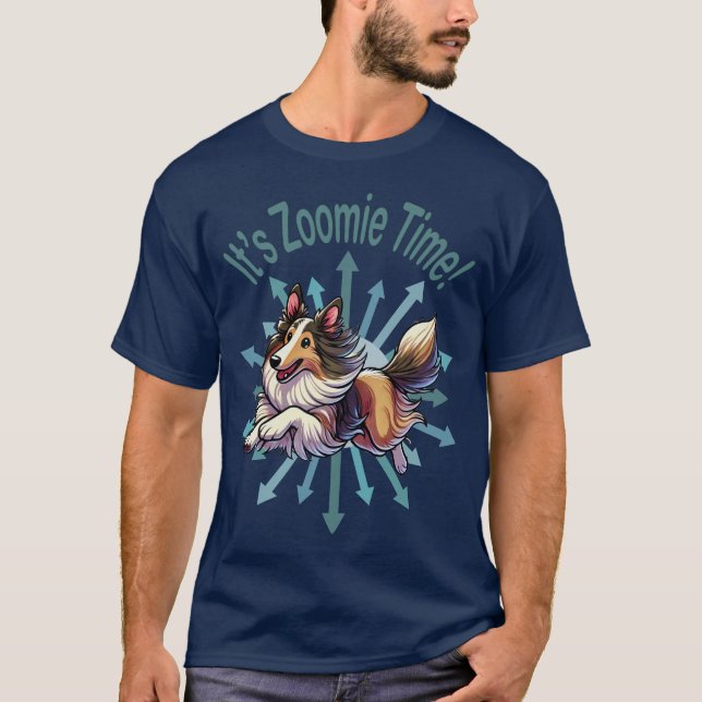 Camiseta É hora do Zoomie Collie (Frente)