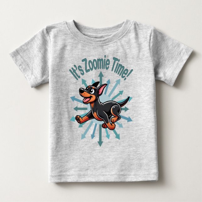 Camiseta É hora do Zoomie Doberman Pincher (Frente)