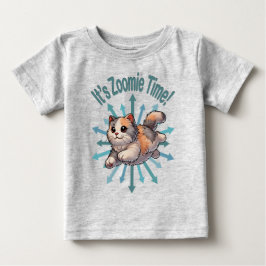 Camiseta É hora do Zoomie Gato Calico Diluto