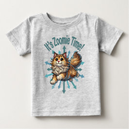 Camiseta É Hora do Zoomie Gato da Floresta Norueguesa