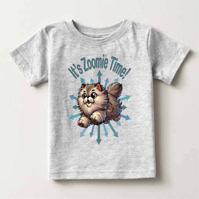 Camiseta É Hora do Zoomie Gato Persa (Frente)