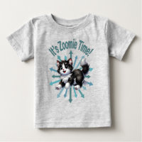 É hora do Zoomie Gato Preto e Branco Fofo