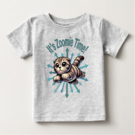 Camiseta É hora do Zoomie Gato Scottish Fold