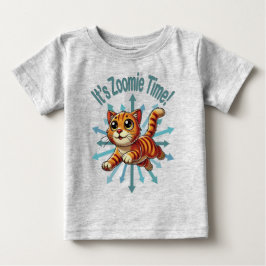 Camiseta É hora do Zoomie Gato Xadrez Laranja