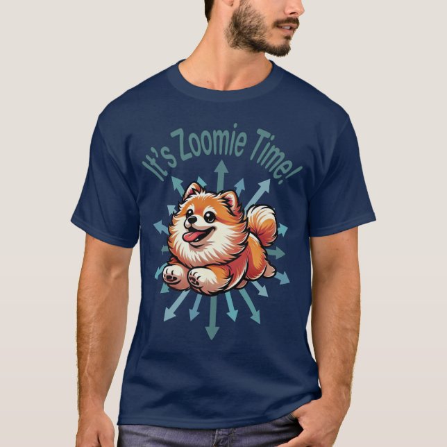 Camiseta É hora do Zoomie Pomerânia (Frente)