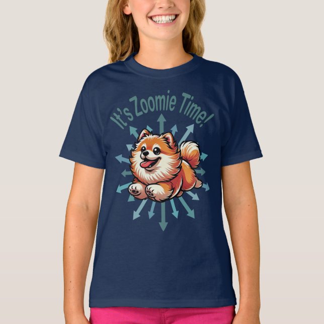 Camiseta É hora do Zoomie Pomerânia (Frente)