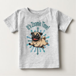Camiseta É hora do Zoomie Pug
