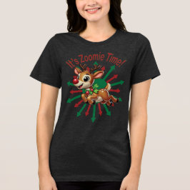 Camiseta "É hora do Zoomie! Rena de Natal