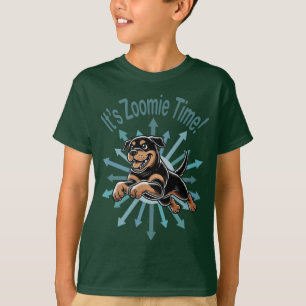 Camiseta É hora do Zoomie Rottweiler