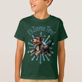 Camiseta É hora do Zoomie Time Terrier Mutt