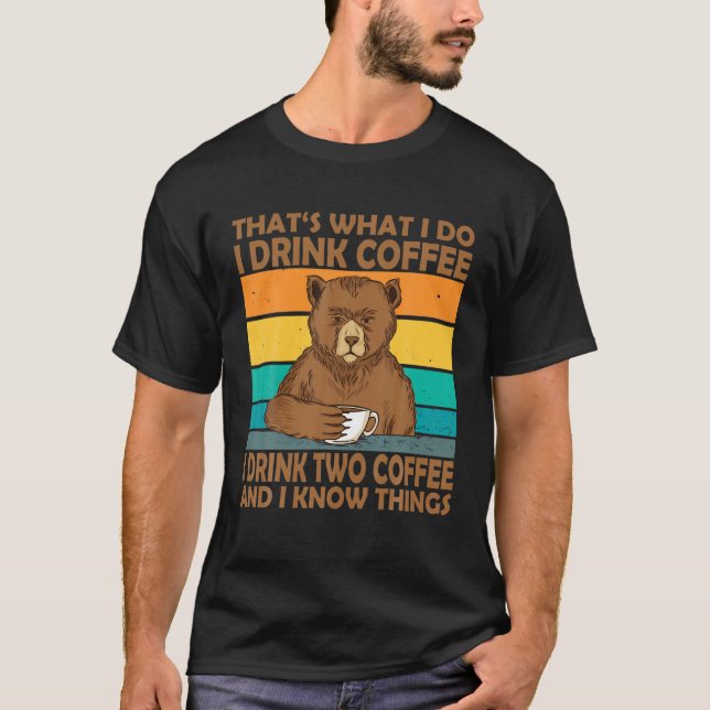 Camiseta É isso que eu bebo café Eu bebo dois cafés (Frente)
