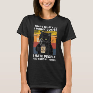 Camiseta É isso que eu bebo café que odeio Pessoas