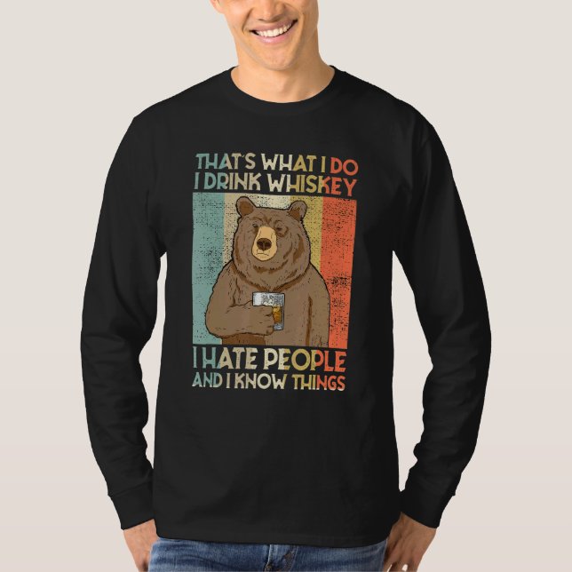 Camiseta É isso que eu bebo uísque malt que odeio pessoas (Frente)