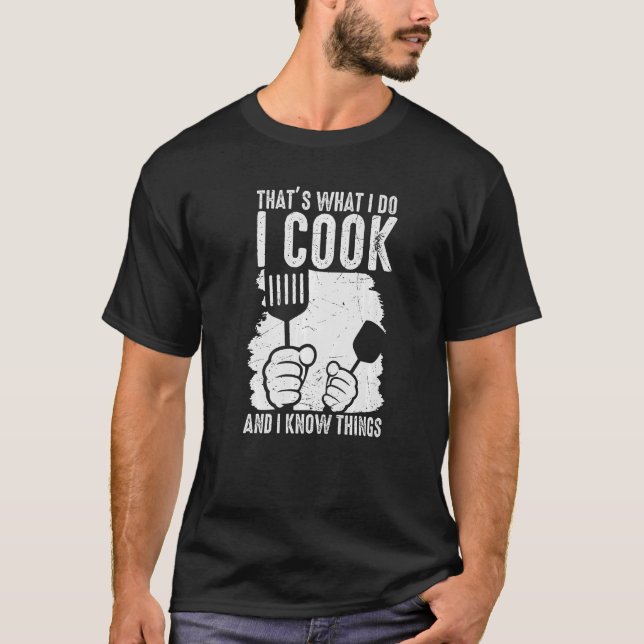 Camiseta É isso que eu cozinho, sei coisas culinárias Che (Frente)