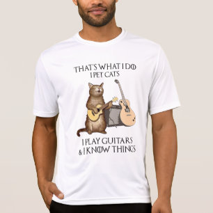 Camiseta É isso que eu faço com os gatos que eu toco guitar