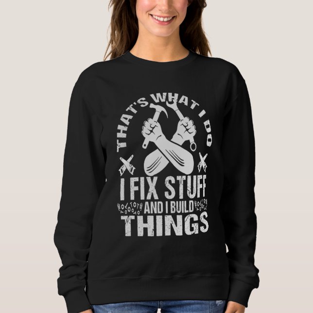 CAMISETA É ISSO QUE EU FAÇO EU CONCERTO COISAS E EU CONSTRU (Frente)