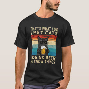 Camiseta É isso que eu faço, eu pinto gatos que bebo cervej