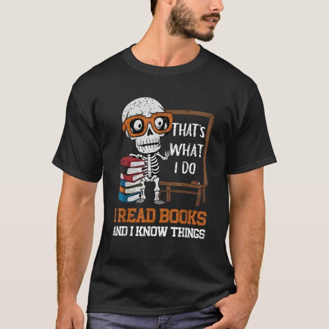 Camiseta É isso que eu faço, leio livros e sei das coisas (Frente)