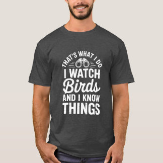 Camiseta É isso que eu faço, observo os pássaros, retro