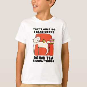 Camiseta É isso que eu leio livros bebendo chá sabe de al