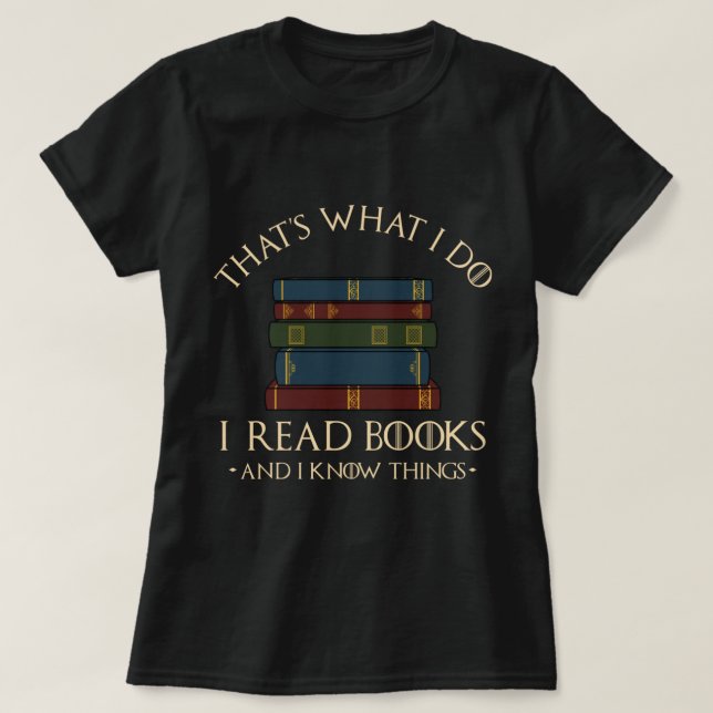 Camiseta É isso que eu leio livros e sei coisas. (Frente do Design)