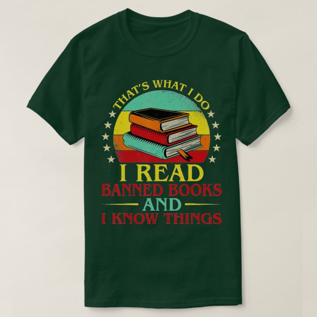Camiseta É isso que eu leio livros proibidos Novamente (Frente do Design)