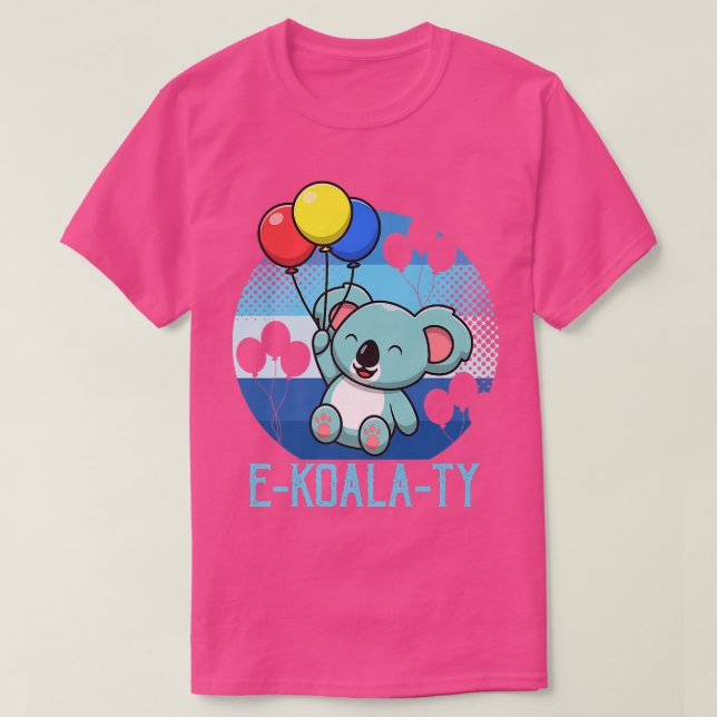 Camiseta E-Koala-Ty Igualdade Koala Bear Premium (Frente do Design)