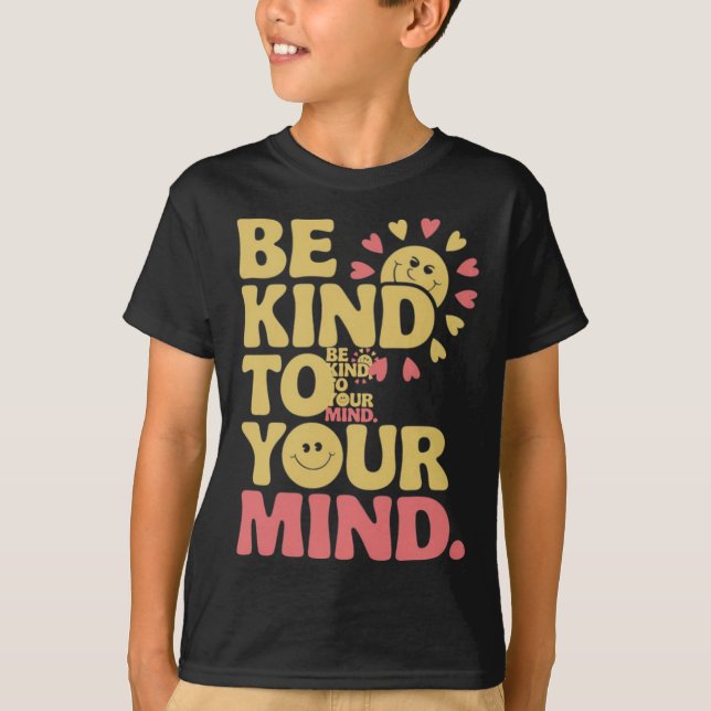 Camiseta E Ligue Para A Sua Mente Um Vinheta De Saúde Menta (Frente)
