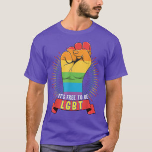 Camiseta É livre para ser LGBTs LGBTs LGBTs no mês 