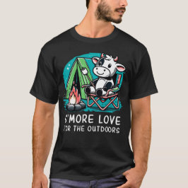 Camiseta É mais amor para o acampamento da vaca do ar livre