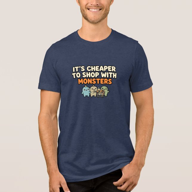 Camiseta É Mais Barato Comprar Com Monstros - Funny Hallow (Frente)