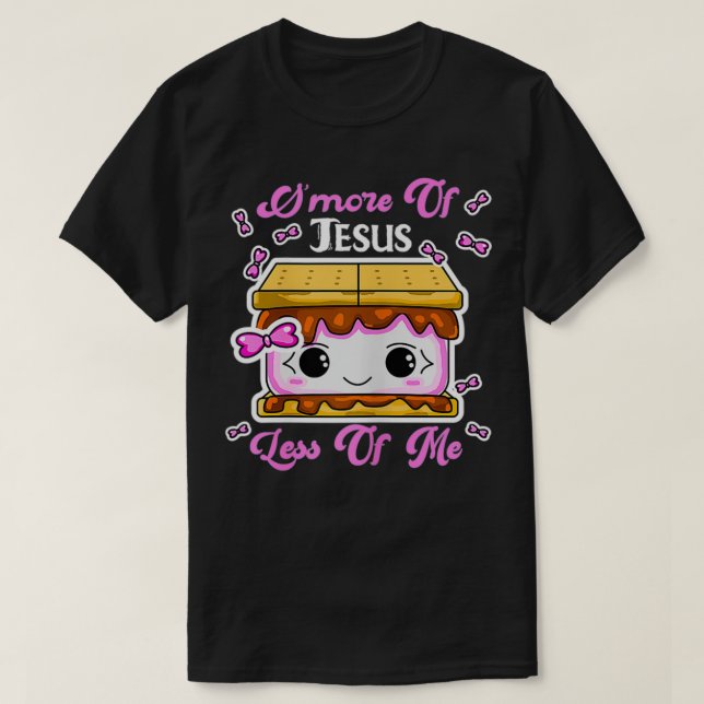 Camiseta É Mais De Jesus Menos De Mim Meninas Mulheres Acam (Frente do Design)