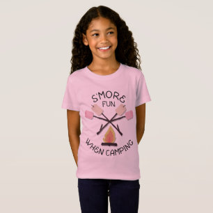Camiseta É mais divertido acampar no exterior com o presen