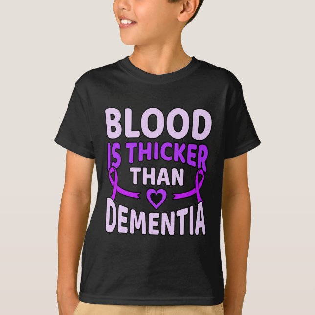 Camiseta É Mais Espesso Do Que Demência Alzheimerheimer Con (Frente)