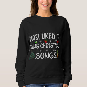 Camiseta É mais provável cantar músicas de Natal Family Chr