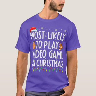 Camiseta É Mais Provável Jogar Vídeo Em Papais noeis De Nat