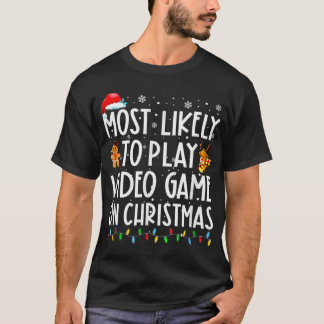 Camiseta É Mais Provável Jogar Vídeo Em Papais noeis De Nat