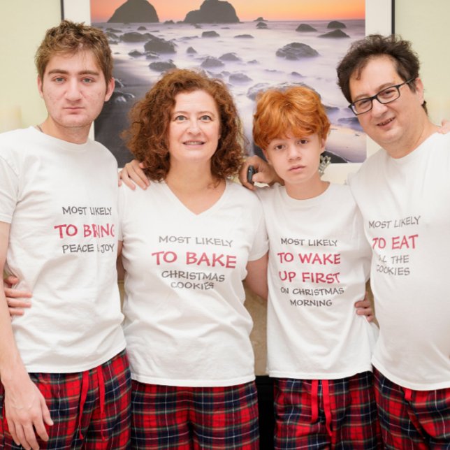 Camiseta É mais provável que a festa da família de Natal te (Criador carregado)