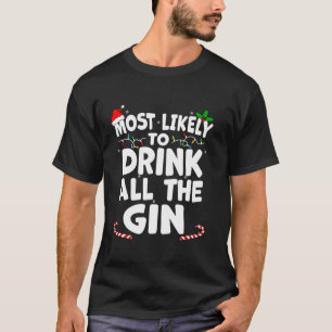 Camiseta É Mais Provável Que Beba Toda A Festa De Natal Do