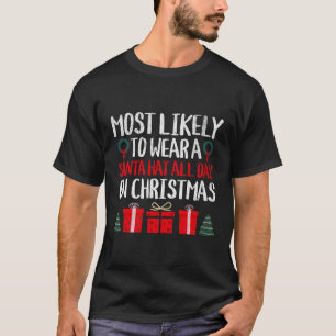 Camiseta É Mais Provável Que Vista Um Chapéu De Papai Noel