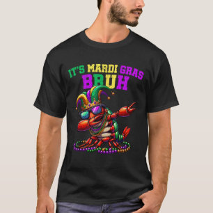 Camiseta É Mardi Gras Bruh Dabbing Crawfish Kid
