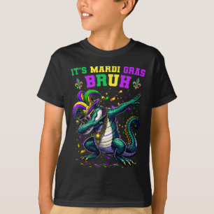 Camiseta É Mardi Gras Bruh Marigator Alligator Mardi Gra