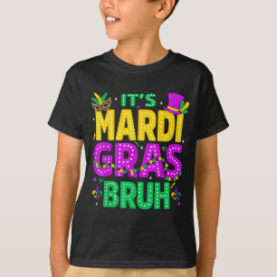 Camiseta É Mardi Gras Bruh Meme Adolescentes Meninos Piada
