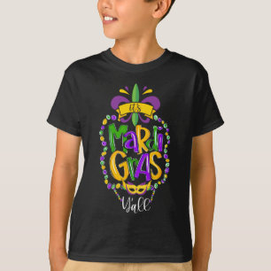 Camiseta É Mardi Gras Yall Funny Mardi Gras Party Mask Co